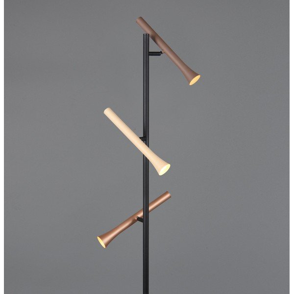 Lampadar negru LED cu abajur din metal (înălțime 150 cm) Fiato – Trio-image-1