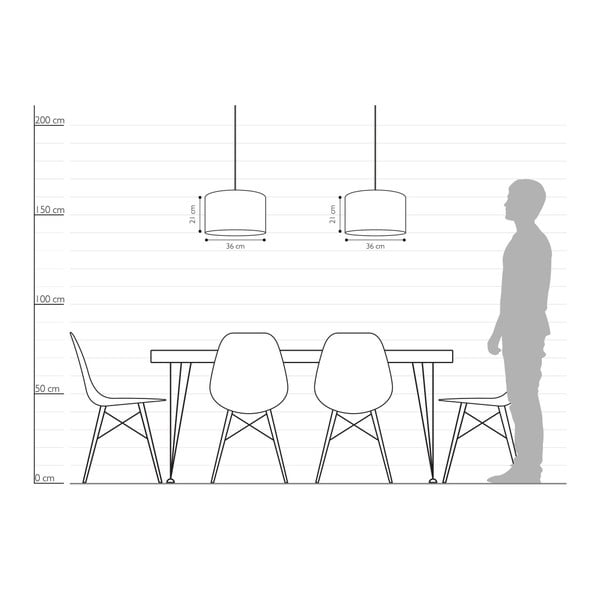 Lustră cu două brațe Sotto Luce Mika, ⌀ 36 cm, negru - auriu-image-4