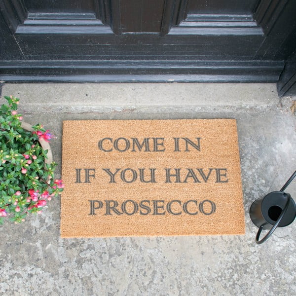 Covoraș intrare din fibre de cocos Artsy Doormats Come In If you Have Prosecco, 40 x 60 cm-image-1