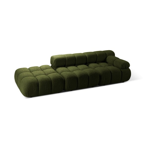 Canapea modulară verde cu tapițerie din țesătură bouclé 288 cm Bellis – Micadoni -image-3