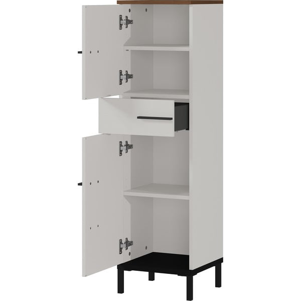 Dulap de baie gri-bej cu aspect de nuc 34x123 cm Yonkers - Germania-image-2