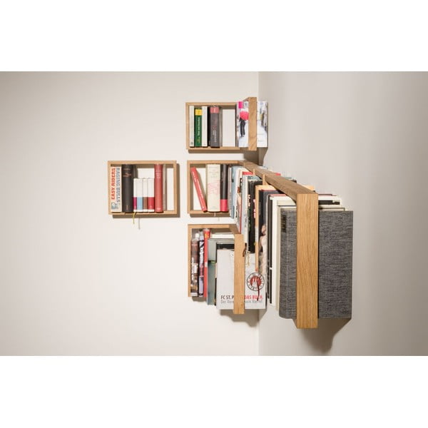 Raft de cărți din lemn de stejar das kleine b b6, înălțime 25 cm-image-4