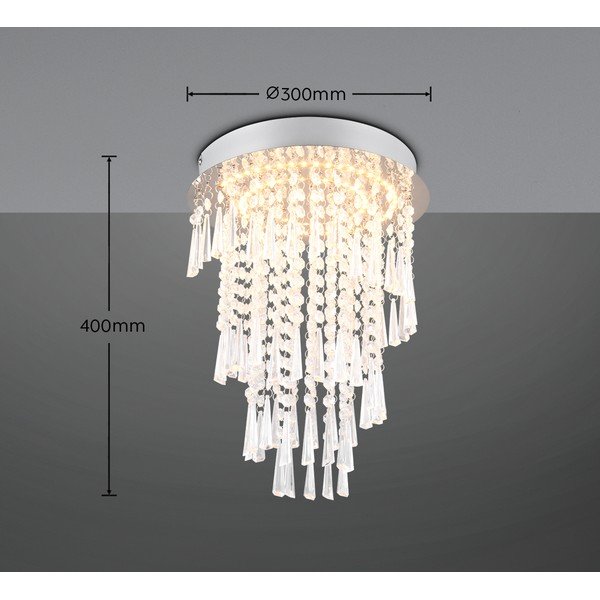 Plafonieră argintie LED ø 30 cm Pomp – Reality-image-4
