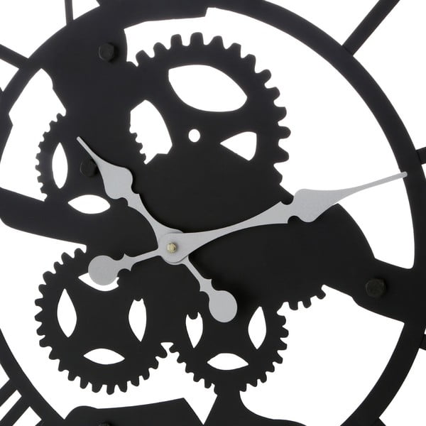 Ceas din fier forjat de perete negru Black Iron-image-1