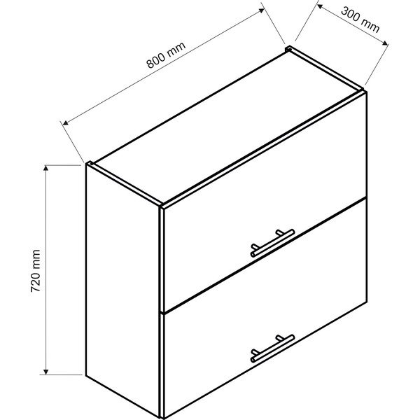 Dulap de bucătărie suspendat (superior) (lățime 60 cm) Kai – STOLKAR-image-1