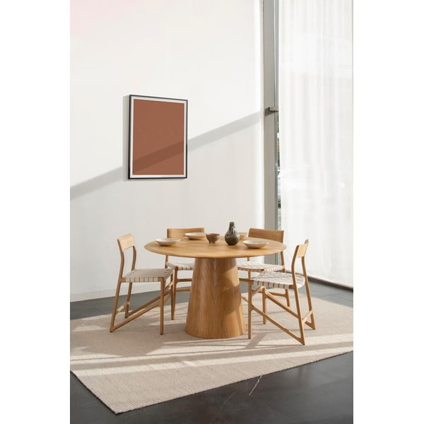 Scaun din lemn masiv de stejar Gazzda Fawn, alb-image-2