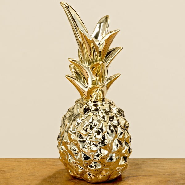 Decorațiune din ceramică Boltze Pineapple, galben 