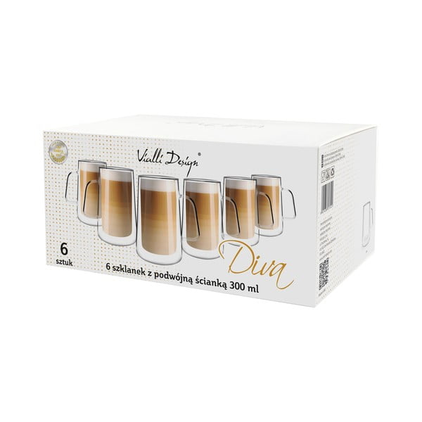 Set 6 căni cu perete dublu Vialli Design Diva, 300 ml-image-4