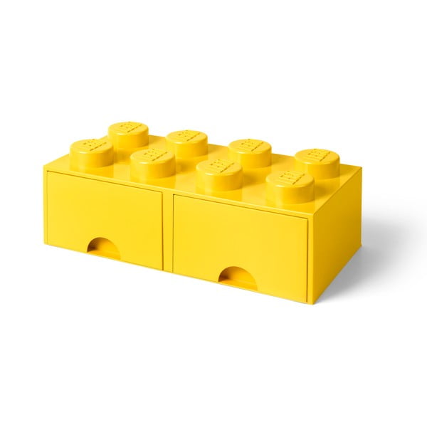 Cutie depozitare cu 2 sertare LEGO®, galben-image-1