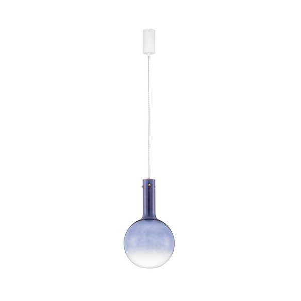 Lustră albastră LED cu intensitate reglabilă din sticlă ø 25 cm Nostos – Nova Luce