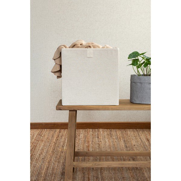 Cutie de depozitare bej din material textil 32x31,5x31,5 cm Soft Storage Cube – Bigso-image-3