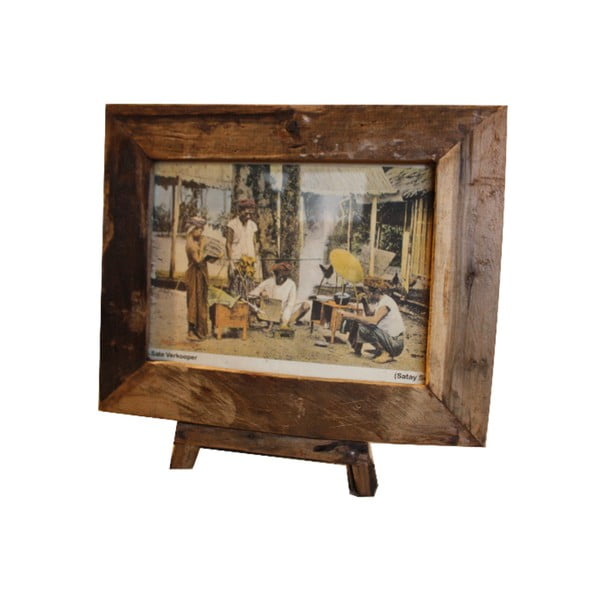 Ramă foto din lemn de tec HSM Collection Antique, 56 x 45 cm