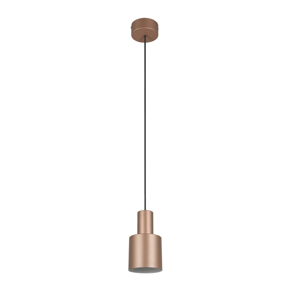 Lustră maro cu abajur din metal ø 12 cm Agudo – Trio
