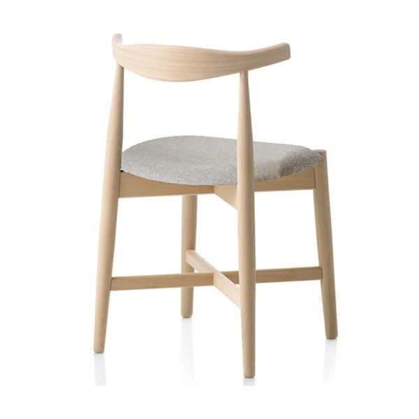 Scaun de dining bej/în culoare naturală din lemn de stejar Dora – Hammel Furniture-image-3