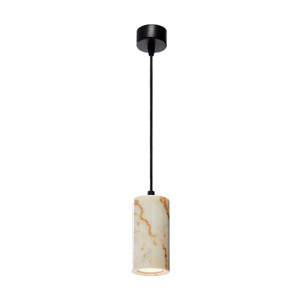 Lustră crem cu abajur din marmură ø 6,5 cm Selma – Opviq lights
