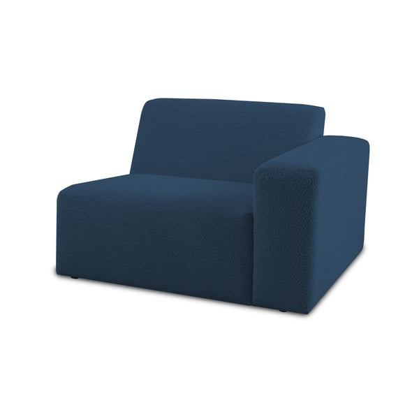Modul pentru canapea albastru închis cu tapițerie din stofă bouclé (cu colț pe partea dreaptă) Roxy – Scandic-image-1