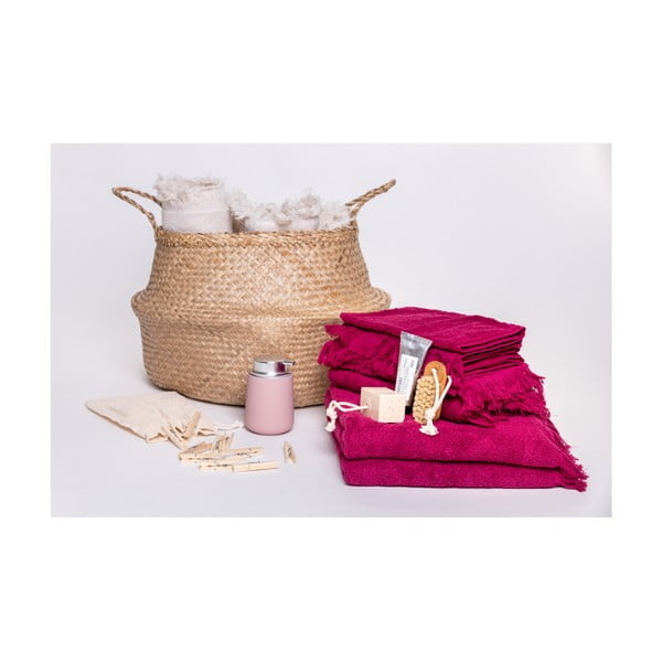 Set 8 prosoape din bumbac 100% Bonami Selection Red, roșu-image-3