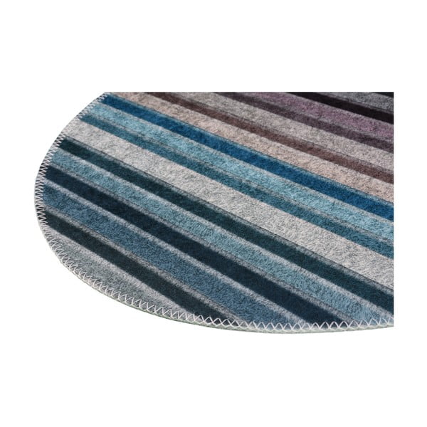 Covor albastru/gri lavabil rotund ø 120 cm – Vitaus-image-2