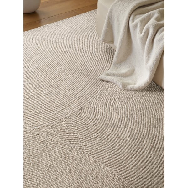 Covor în culoare naturală deschisă, țesut manual, din lână 120x180 cm Eleni Natural White – Hanse Home-image-3