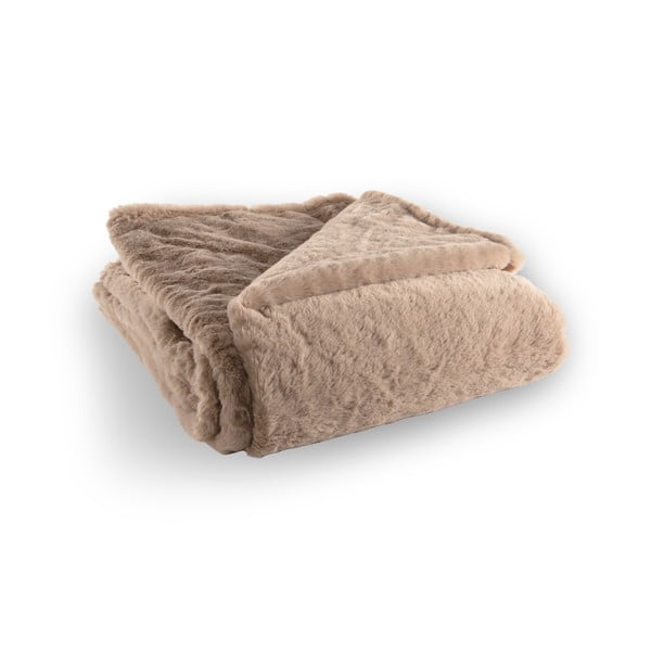 Pătură maro din blană artificială 150x200 cm Ruby – Tiseco Home Studio