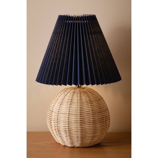 Veioză albastră/în culoare naturală din ratan (înălțime 36 cm) Sisal – Jotex-image-1