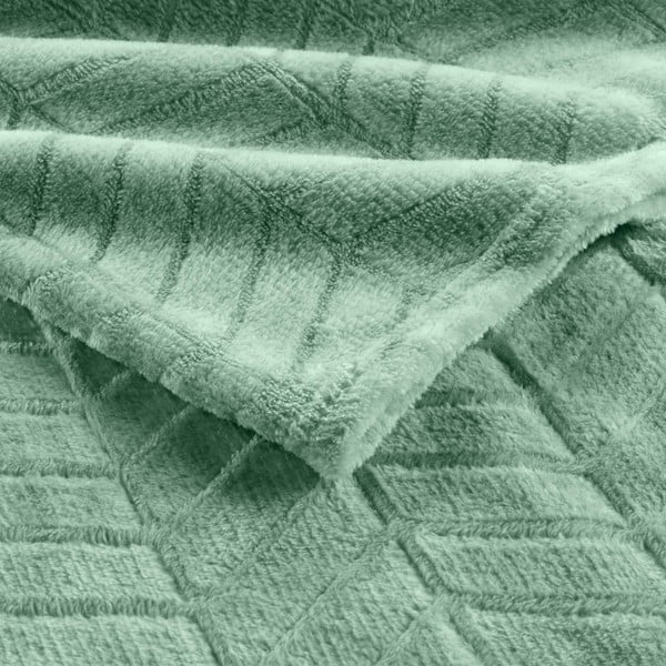 Cuvertură verde-deschis din microflanel 180x220 cm Arya – douceur d'intérieur-image-2