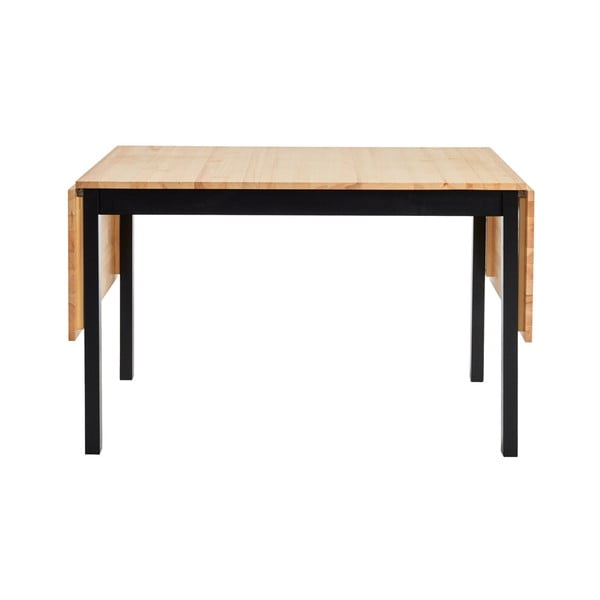 Masă de dining extensibilă din lemn de pin cu structură neagră Bonami Essentials Brisbane, 120 (200) x 70 cm-image-1