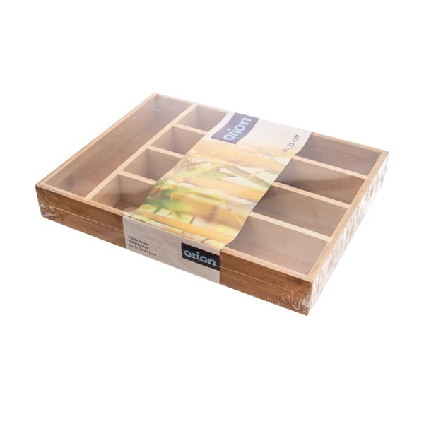 Organizator din bambus pentru tacâmuri pentru sertar 26 x 35 cm - Orion-image-3