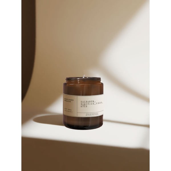 Lumânare parfumată din ceară de soia timp de ardere 40 h #21 Galbanum, Pine, Leather – Perfumed Prague-image-3