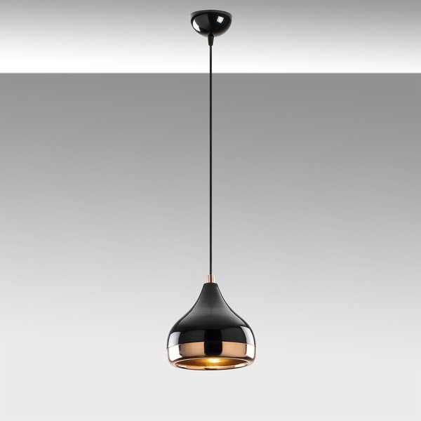 Lustră Opviq lights Yildo, ø 17 cm, negru-arămiu-image-1