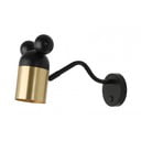 Lustră pentru copii neagră/aurie cu abajur din metal Mouse – GTV