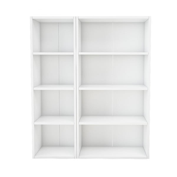 Bibliotecă Magenta Home Pure Low, lățime 96,8 cm, alb