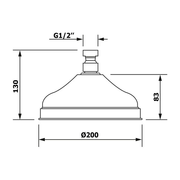 Cap de duș în culoarea bronz din alamă ø 20 cm Antea – Sapho-image-1