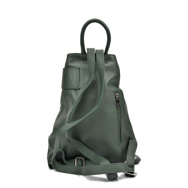 Rucsac din piele Anna Luchini, verde-image-3