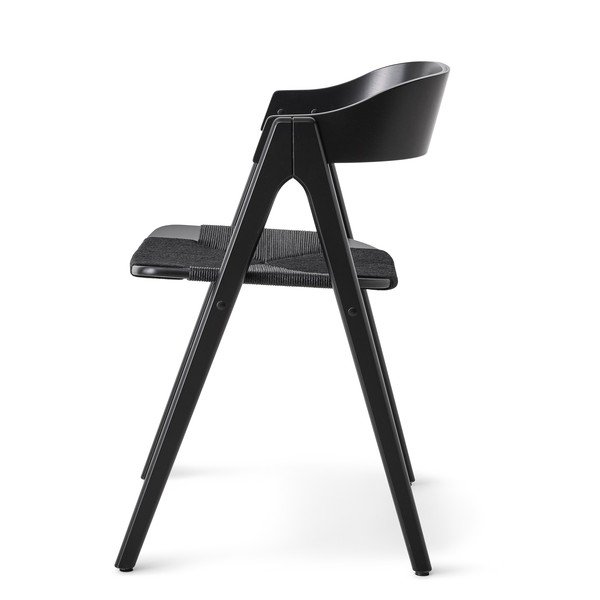 Scaun din lemn de fag și șezut din ratan Findahl by Hammel Mette, negru-image-1