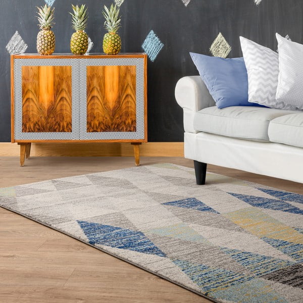 Covor albastru 80x150 cm Muse Harlequin Blue – Asiatic Carpets-image-1