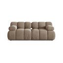 Canapea modulară bej cu tapițerie din catifea 188 cm Bellis – Micadoni 