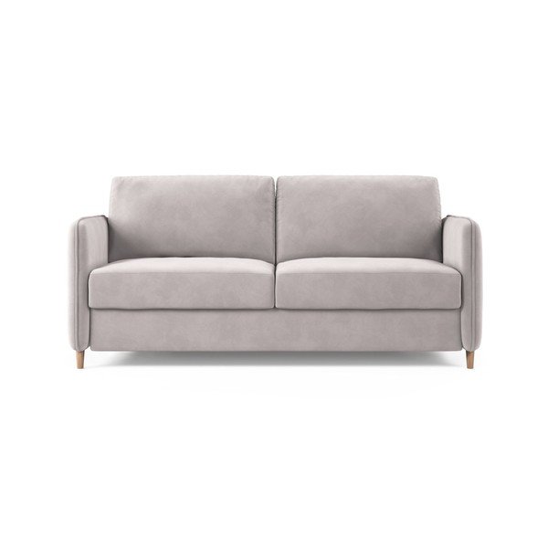 Canapea roz-deschis pentru dormitul zilnic cu tapițerie din catifea 184 cm – Micadoni 