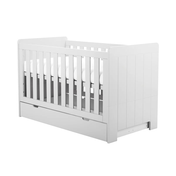 Pat pentru copii, variabil, Pinio Calmo, 140 x 70 cm, alb-image-1