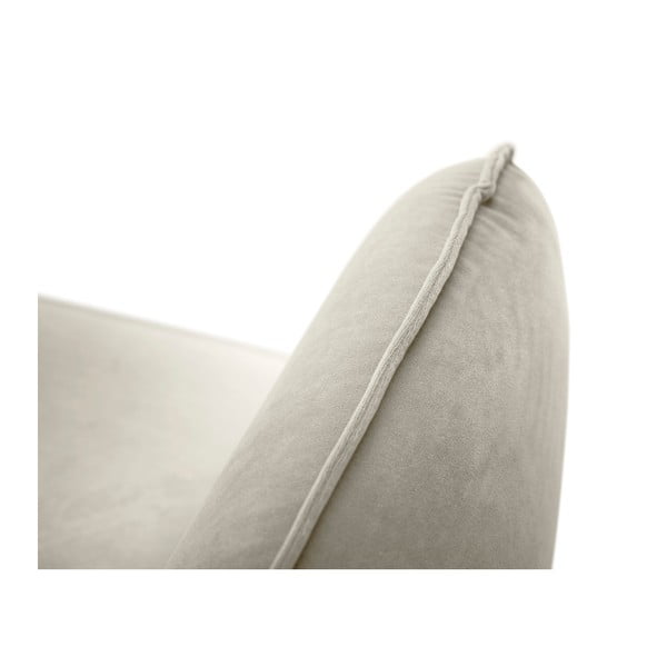 Fotoliu din catifea Cosmopolitan Design Vienna, bej-image-2
