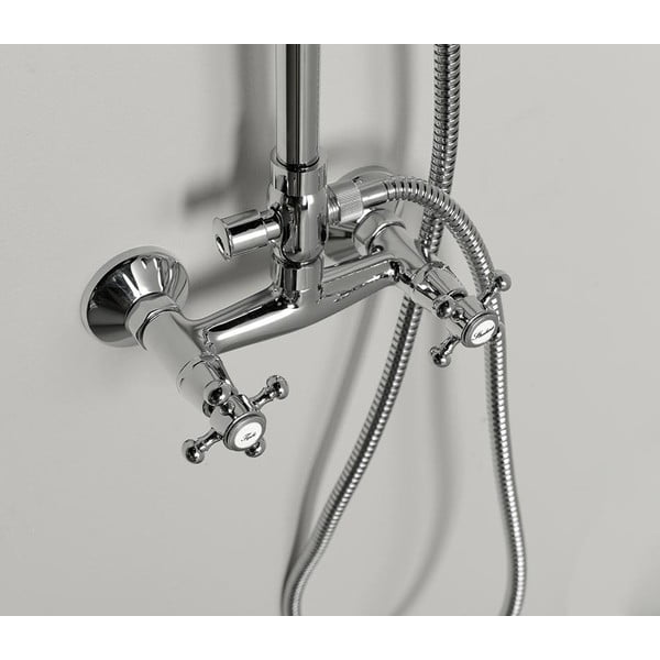 Set de duș argintiu lucios din alamă 142 cm cu duș suspendat/cu duș de mână Antea – Sapho-image-3