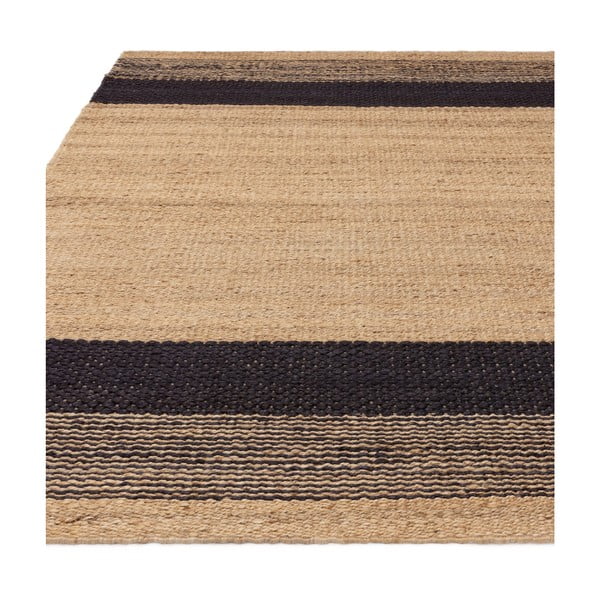 Covor negru/bej reversibil/țesut manual din iută 120x170 cm Cedar – Asiatic Carpets-image-4