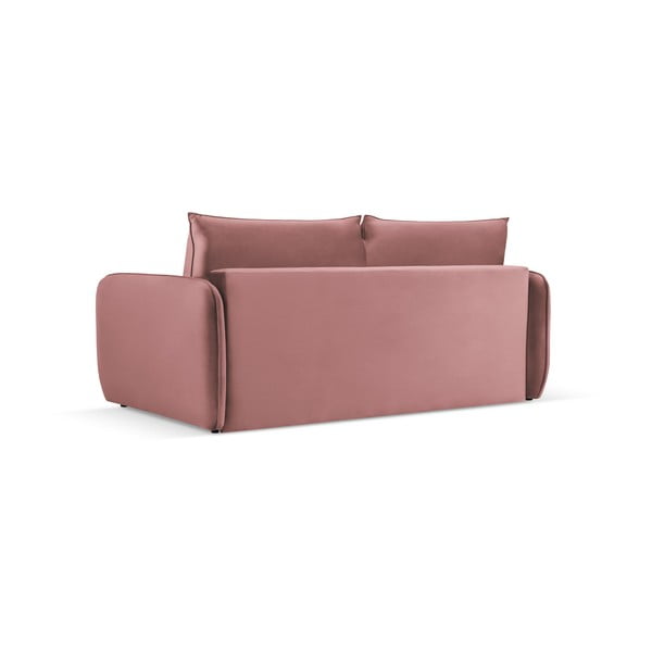 Canapea roz extensibilă cu tapițerie din catifea 214 cm Vienna – Cosmopolitan Design-image-3