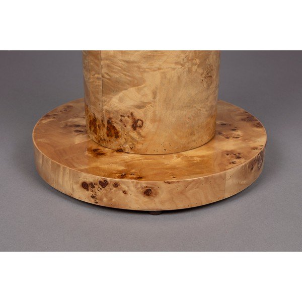 Măsuță auxiliară rotundă cu aspect de lemn de nuc ø 46 cm Quinn – Dutchbone-image-2