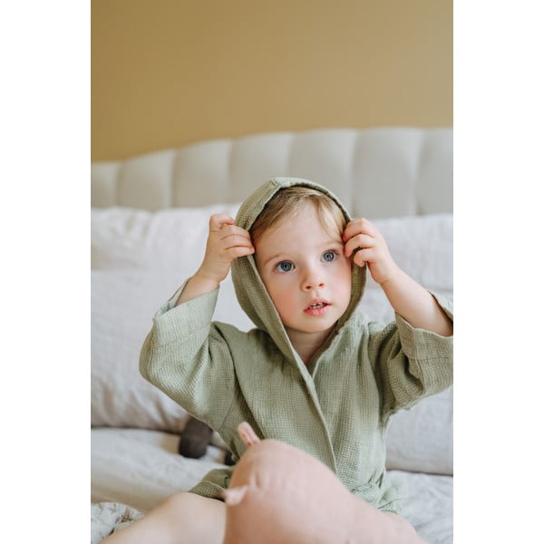 Halat din in pentru copii Linen Tales Nature, măr. 122 - 128, verde-image-4