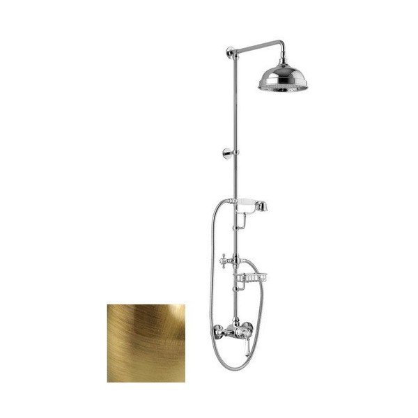 Set de duș în culoarea bronzului din alamă 129 cm cu baterie cu duș suspendat/cu duș de mână Vienna – Sapho