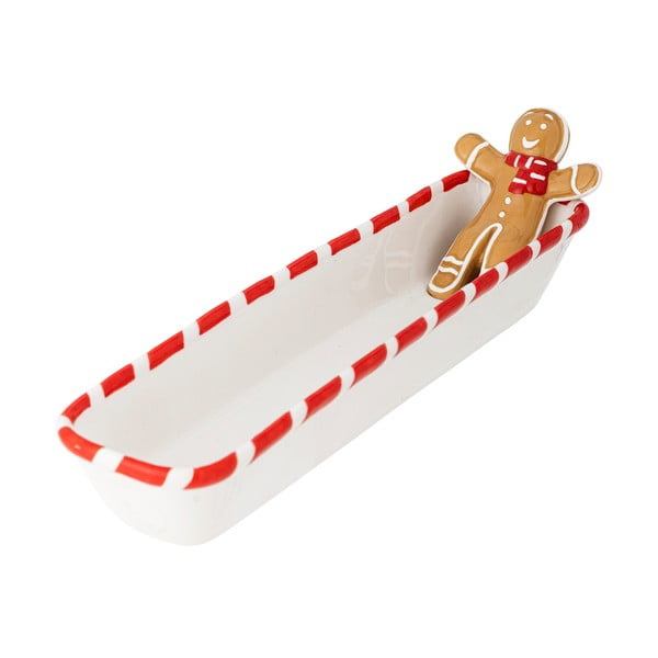 Bol mic alb din ceramică 110 ml  cu model de Crăciun Ginnie – Bloomingville-image-3