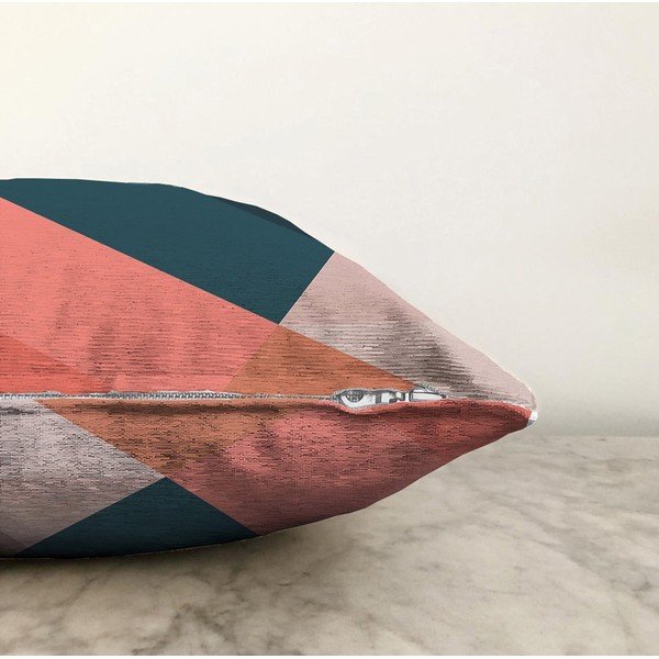 Față de pernă din amestec de bumbac Minimalist Cushion Covers Triangles, 55 x 55 cm-image-1