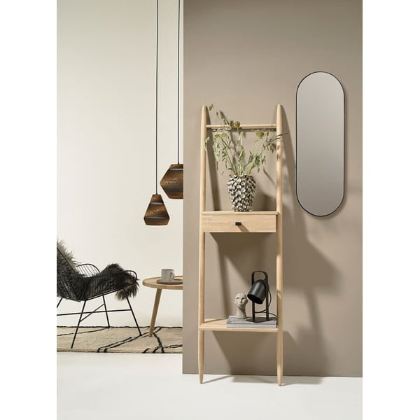 Etajeră din lemn de stejar 30x170 cm Ebern – Villa Collection-image-2