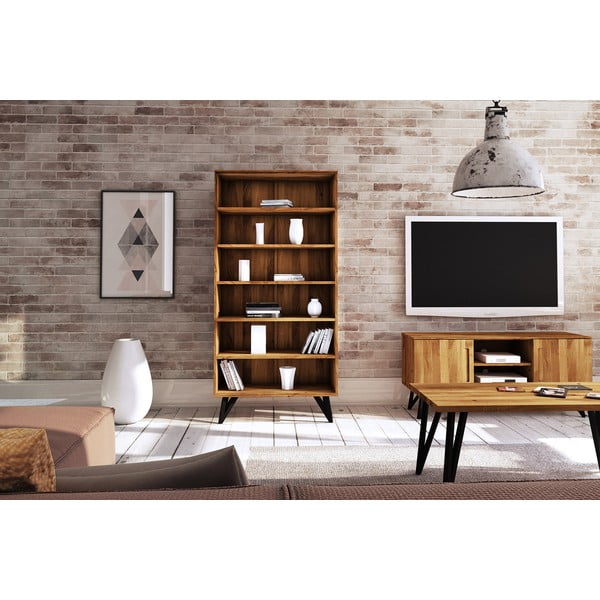 Bibliotecă din lemn de stejar 91x185 cm Golo - The Beds-image-1